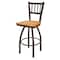 Holland Bar Stool Co 30" Swivel Bar Stool, Bronze Finish, Med Oak Seat 81030BZMedOak - alternate 1